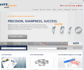 lutz-blades-exactly.net: LUTZ BLADES: LUTZ BLADES produces custom, technical and specialty blades for industrial, surgical, food processing and a variety of other applications.
Blades for Film and Foil, Chemical Fibers, Fiberglass, Medical, Food, DIY, Automotive, Textile