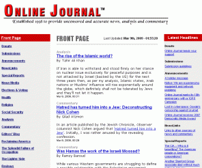 onlinejournal.com: Online Journal
Established 1998 to provide uncensored and accurate news, analysis and commentary.