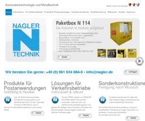 nagler-technik.biz: Automatentechnologie | Metalltechnik | Nagler Technik
Nagler GmbH aus Weiden ist Ihr professioneller Ansprechpartner in allen Bereichen Automatentechnologie und Metalltechnik