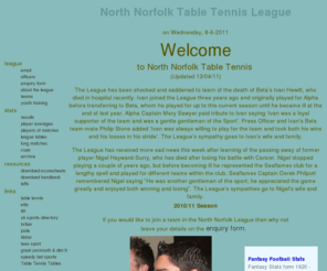 jadeservices.co.uk: North Norfolk Table Tennis League
North Norfolk Table Tennis League