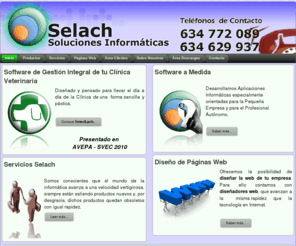 selach.com: Selach - Soluciones Informáticas
Soluciones Informáticas Selach. Empresa de productos informáticos especialmente orientados hacia la Pequeña Empresa y para el Profesional Autónomo que adopta soluciones informaticas a su negocio.