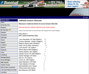 cadist30-juniors.org: CaDist30-Juniors
cadist30-juniors:league web site hosted at eteamz - Santa Ana, California 92711 USA