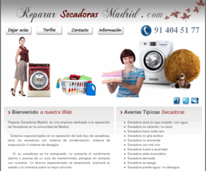 reparar-secadoras-madrid.com: Servicio Tecnico Secadoras Reparación Secadoras Madrid
Reparación Secadoras Comunidad de Madrid. Secadoras estropeadas, mantenimientos.