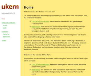 k-c-m.com: ukern - Website of Uwe Kern
ukern - Website of Uwe Kern