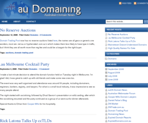audomaining.com.au: Australian Domaining - Domain News For Aussie Domainers
Domaining blog for Australian domainers, focussing on .au domains