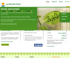 landkredittbank.biz: Gebyrfri nettbank  - Landkreditt Bank
Gode betingelser på nettbank, brukskonto, sparekonto, kort, fond, pensjon og forsikring for privatmarkedet.