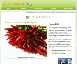 pepperschilli.org: Peppers Chilli
Our competitively priced organic spices are a comprehensive 100% certified organic seasoning solution for food industry.