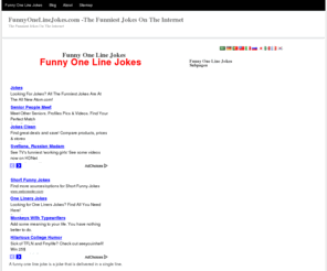 funnyonelinejokes.com: FunnyOneLineJokes.com -The Funniest Jokes On The Internet
The Funniest Jokes On The Internet