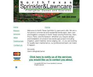 ntxsprinklerlawncare.com: North Texas Sprinkler & Lawncare
Professional lawn care company that services Mckinney, Allen, Frisco, The Colony, and Richardson.