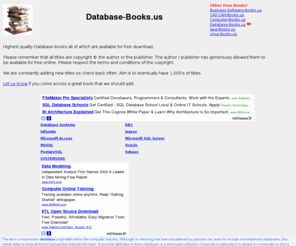 database-books.us: Database-Books.us - Free Database Books
Home of the highest quality Database related books all of which are available for free download.