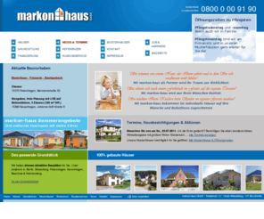 markon-haus.de: markon-haus GmbH - Häuser zum Wohlfühlen * Häuser, Grundstücke, Finanzierung, schlüsselfertig, Rohbauhaus, Ausbauhäuser, massive Bauweise, Bläton
Das Team von markon-haus freut sich über Ihr Interesse! Wir bauen für Sie schlüsselfertige Häuser, Ausbauhäuser und Rohbauhäuser in massiver Bauweise. Wir bieten Ihnen ausserdem eine große Auswahl an Grundstücken und unterstützen Sie bei der Finanzierung.