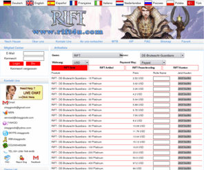 rift4u.com: rift valley,rift beta,rift online,rift forums,play rifts online,buy cheap rift gold,rift Platinum,sell rift gold online game
There are cheap RIFT Gold, where you can buy and sell RIFT Gold,Rift Platinum,powerleveling,account,item. We provide professional services, the lowest price, fast and reliable, 24 / 7 online service, you can contact us at any time.