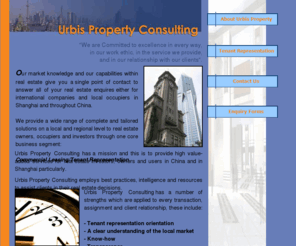 urbisproperty.com: Shanghai Urbis Property Consulting, About Us
Complete and professional Real Estate consulting services in Shanghai. Commercial, Residential, Retail and Industrial are part of our expertise.