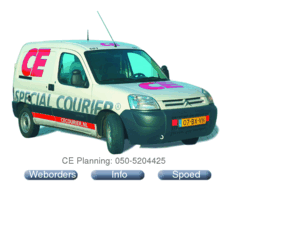 cecourier.nl: Start
CE Special Courier Groningen, als het echt op tijd aankomt!050-5204425.
Voor spoed, superspoed, speciaal, nationaal,internationaal en maatwerk koerier diensten. Ook voor opslag.