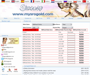 mysrogold.com: buy silkroad gold,silkroad gold,silkroad online gold,silkroad buy gold,silkroad gold cheap,sell silkroad gold,sro gold buy,sro silk
Mysrogold.com is platform for silkroad players to buy SRO gold and silk.we have more inventory of silkroad online gold in the stock.