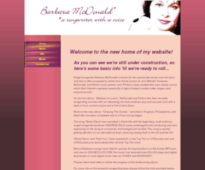 barbaramcdonald.com: Barbara McDonald - a songwriter with a voice - Home
The music website of singer/songwriter Barbara McDonald