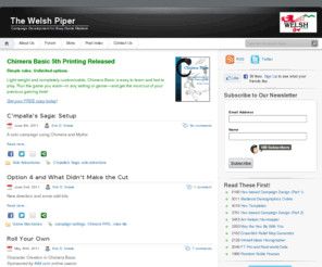 welshpiper.com: The Welsh Piper
Welsh Piper offers tools and ideas for busy game masters to spend more time playing their favourite RPG