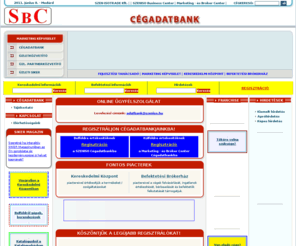 cegadatbank.hu: Cégadatbank keresletek-kínálatok - cégadatbázis, céginformáció,
A SZEN-ISOTRADE Gazdaságfejlesztő és Befektetésszervező Kft. több, mint tíz éve működik. Térségfejlesztési Magánügynökségként 2007. augusztus 1-jétől ajánljuk szolgáltatásainkat, miután hosszas fejlesztés eredményeként lehetővé vált olyan modell értékű és hatékony megoldások alkalmazására, melyek megalapozzák ügynökségünk növekvő szerepvállalását a gazdaságorientált térségfejlesztésben.