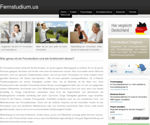 fernstudium.us: Fernstudium Vergleich - Fernstudium.us vergleicht für Sie die Fernstudium und Weiterbildungs Angebote
Fernstudium us vergleicht für Sie Fernstudium Anbieter und stellt die Weiterbildungsmöglichkeiten vor.