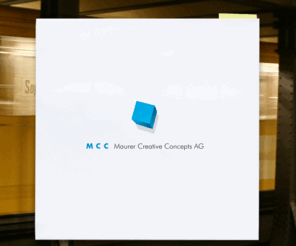 mcc.ch: MCC Maurer Creative Concepts AG Werbeagentur Zürich
MCC Maurer Creative Concepts AG, Zürich. Gestaltungsagentur zur Entwicklung von Erscheinungsbildern sowie für die Kreation sämtlicher Kommunikationsmittel.