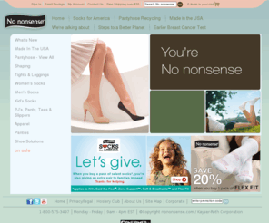 nononsensewoman.com: Shop No nonsense | Pantyhose, Panties, socks, and more
Shop No nonsense for your favorite pantyhose, socks, panties and apparel. 