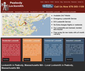 peabody978locksmith.com: Locksmith Peabody, Massachusetts MA (978)393-1109
 Local Locksmith Services in Peabody, Massachusetts MA
Locksmith Peabody, Massachusetts MA: Local Locksmith services in Peabody, Massachusetts MA. 24 Hour Locksmith, Emergency Locksmith, Automobile Locksmith  services in Peabody Massachusetts (MA).