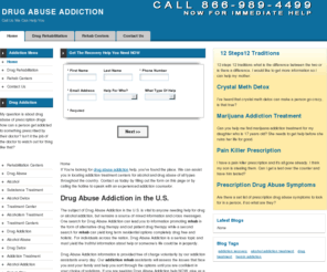 drugabuseaddiction.net: drug addiction - Drug Abuse Addiction
Drug Abuse Addiction for those suffering and needing rehab