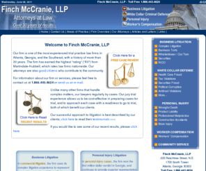 finchmccranie.com: Finch McCranie, LLP - Serious Litigation Law Firm
Finch McCranie, LLP is a serious litigation law firm with over 30 years of experience - Business Litigation, White Collar Criminal Defense, Personal Injury and more.