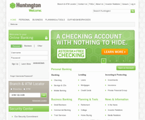 huntington bank pay bill banking national checking savings loans mortgage providing accounts secure description retirement cds individuals mortgages financial businesses