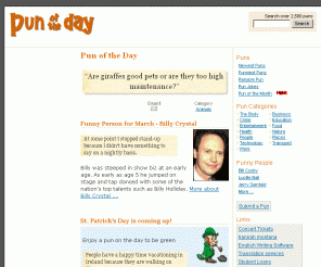punoftheday.com: Pun of the Day - Funny Puns, Jokes, One Liners
