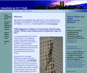 sci911truth.com: Scientists for 9/11 Truth
Science professionals seeking a new and independent investigation into the attacks of September 11, 2001.