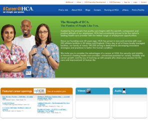 beanurseathca.com: Home | Healthcare, Allied Health and Nursing Careers at HCA
Find rewarding healthcare, allied health and nursing careers at HCA, the country's leading healthcare provider with over 160 affiliate hospitals nationwide.