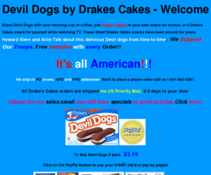 drakesdevildogs.com: Drakes Devil Dogs store Order Drakes Cakes Devil Dogs online We ship same day.
DRAKES Devil Dogs Store buy DRAKE'S Devil Dogs products or order drakes cakes yodels where they are not available.