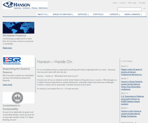 hansonengineers.com: Hanson Professional Services Inc. - Engineering, Architecture, Planning and Allied Services
Hanson Professional Services Inc. (Hanson) is a national, employee-owned consulting firm providing engineering, architecture, planning and allied services. Hanson — Hands On.  It's how we work.