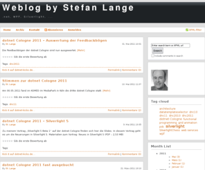 st-lange.net: Weblog by Stefan Lange | .net, WPF, Silverlight, ...
.net, WPF, Silverlight, ...