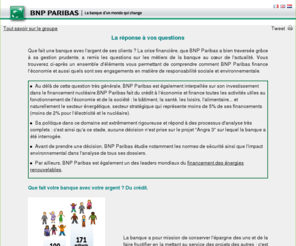 voiciouvavotreargent.com: BNP PARIBAS - La réponse à vos questions
BNP PARIBAS - La réponse à vos questions