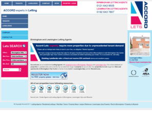 accordsalesandlettings.com: Estate and Letting Agents for Leamington Spa, Birmingham and Warwick - Accord Lets
Estate and letting agents in Birmingham, Leamington Spa and Warwick. Includes searchable and updated database of available property to let ranging from an apartment in Birmingham to period houses in Leamington Spa and Warwick.