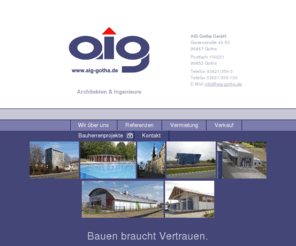aig-gotha.net: AIG Gotha GmbH
AIG Gotha GmbH Architekten & Ingenieure - Gesamtplanung im Bauwesen