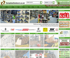 completeoutdoors.co.uk: Camping Equipment | Family Tents, Rucksacks, Sleeping Bags
Buy Camping Equipment in our online store. We stock a huge range of family tents, backpacking gear, rucksacks, camping furniture and sleeping bags with free delivery on orders of £50 and over Buy outdoor clothing and camping equipment at Complete Outdoors.