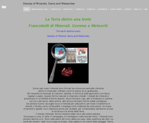 mineralstamps.eu: Home
Elenco sistematico completo di francobolli di minerali,gemme,meteoriti.
Stamps of minerals, gems.
Briefmarken von Mineralien, Edelsteinen.
