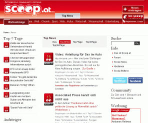 scoop.at: 
  Top News | Scoop.at - Social News aus Österreich  
Scoop.at - Österreichische Social Bookmarking Plattform. News sammeln und bewerten. News Aggregator.