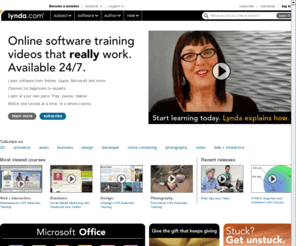 lyndaonlinetraining.com: Software training online-tutorials for Adobe, Microsoft, Apple & more
Software training & tutorial video library. Our online courses help you learn critical skills. Free access & previews on hundreds of tutorials.