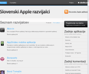 razvijalci.si: Seznam razvijalcev - Slovenski Apple razvijalci
Jabolko.org je neodvisni osrednji vir znanja Apple uporabnikov Slovenija. Blog s svežimi novicami in članki iz jabolčnega sveta.