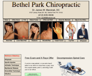 southhillspainrelief.com: Chiropractor Dr. James W. Marcinak, serving Bethel Park, PA.
