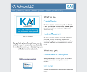 kaiadvisors.com: KAI Advisors LLC - Welcome to KAI Advisors Fee Only Financial Planning & Investment Management
KAI Advisors LLC Fee Only Financial Planning and Investment Management