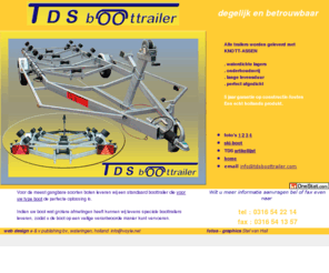 tdsboottrailer.com: TDS Boottrailer... degelijk en betrouwbaar
Boottrailers van TDS Bootrailers uit Tolkamer / Lobith, de beste boottrailer als het op de kwaliteit aankomt