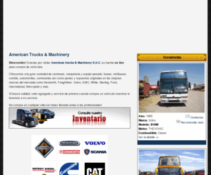 americantrucksym.com: American Trucks & Machinery
Bienvenido! Gracias por visitar American Trucks & Machinery S.A.C. su fuente on line para compra de vehículos. 