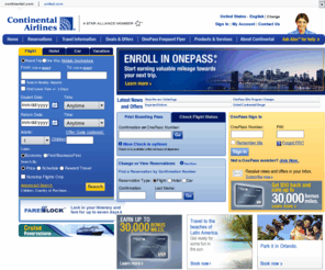 ccontinental.com: Continental Airlines - Airline Tickets, Vacations Packages, Travel Deals, and Company Information on continental.com
Continental Airline Ticket Reservation, Find all current Continental flight information online, check flight status or book an online airline ticket reservation.