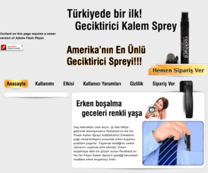 geciktiriciecza.com: Geciktirici, Geciktirici Kalem Sprey, Erken Boşalma
Geciktiriciecza.com Rockhard geciktirici sprey kalem ile erken boşalmaya son. Kalem büyüklüğünde olan geciktirici spreyi cebinizde taşıyın. Her an lazım olabilir