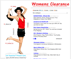 womensclearance.net: Womens Clearance | Shoes | Boots | Clothing
You can find great discounts online if you want to save money on womens clothing such as swimwear, jackets and more in clearance sales.